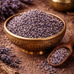 Lavande séchée utilisée comme encens naturel pour purification