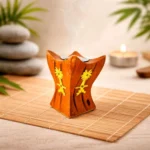 Encensoir artisanal compact en bois – Design pratique et naturel