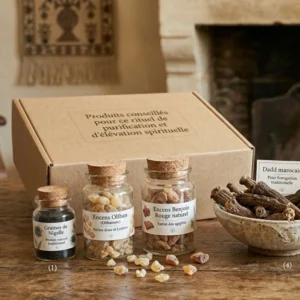 Mélange bakhour Takhbira utilisé pour la méditation et les rituels mystiques