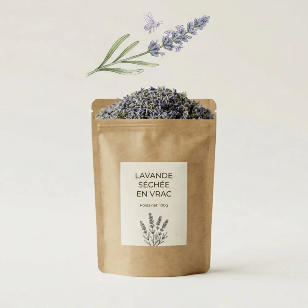 Lavande séchée utilisée comme encens naturel pour purification