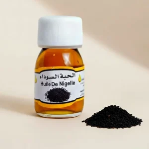 Huile de nigelle bio pressée à froid en flacon verre ambré