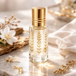 Musc Tahara parfum doux au musc blanc dans flacon élégant